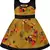 Yellow cotton printed stitched   dress