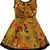 Yellow cotton printed stitched   dress