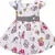 White cotton printed stitched   dress