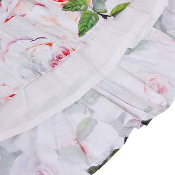 Red cotton printed stitched   dress 5