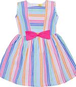 Multicolor cotton printed stitched   dress