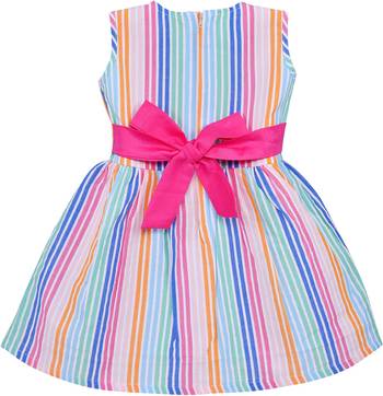 Multicolor cotton printed stitched   dress 2