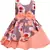 Orange satin printed stitched   dress