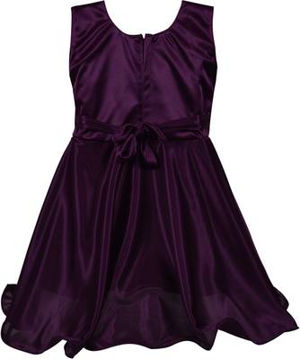 Purple Lycra  printed stitched   dress 2