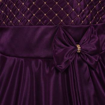Purple Lycra  printed stitched   dress 3