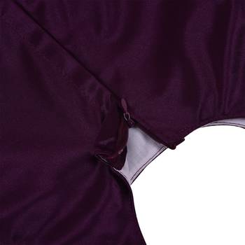 Purple Lycra  printed stitched   dress 4