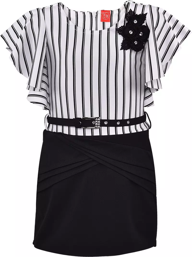 White Lycra  printed stitched   dress