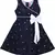 blue cotton printed stitched   dress