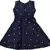 blue cotton printed stitched   dress