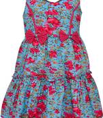 Multicolor cotton printed stitched   dress