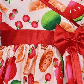 Orange cotton printed stitched   dress 2
