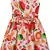 Orange cotton printed stitched   dress
