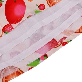 Orange cotton printed stitched   dress 5
