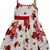 Red cotton printed stitched   dress