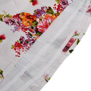 Red cotton printed stitched   dress 5