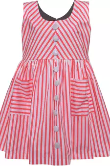 Multicolor cotton printed stitched   dress