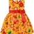 Yellow cotton printed stitched   dress