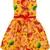 Yellow cotton printed stitched   dress