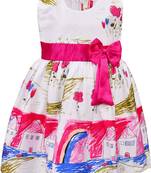 Pink cotton printed stitched   dress