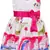 Pink cotton printed stitched   dress