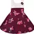 Maroon cotton printed stitched   dress