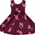 Maroon cotton printed stitched   dress