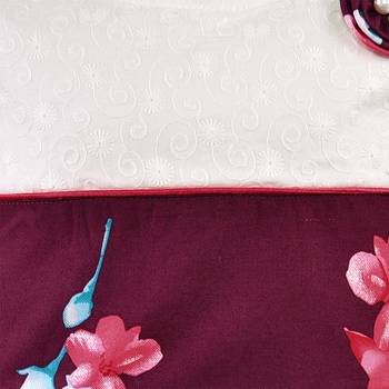 Maroon cotton printed stitched   dress 3