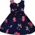 Blue cotton printed stitched   dress