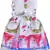 Pink satin printed stitched   dress