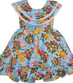 Multicolor cotton printed stitched   dress