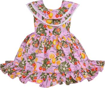 Multicolor cotton printed stitched   dress 1