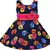 Blue cotton printed stitched   dress