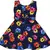 Blue cotton printed stitched   dress