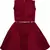 Maroon satin printed stitched   dress
