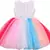 Multicolor Net printed stitched   dress