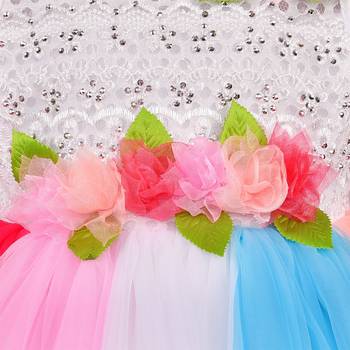 Multicolor Net printed stitched   dress 3