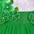 Green Net printed stitched   dress