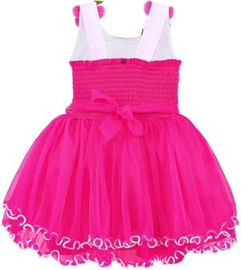 Pink Net printed stitched   dress 2