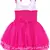 Pink Net printed stitched   dress