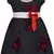 Black cotton printed stitched   dress