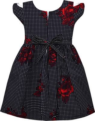 Black cotton printed stitched   dress 2