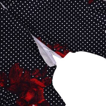 Black cotton printed stitched   dress 4