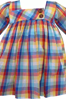 Multicolor cotton printed stitched   dress