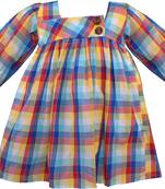 Multicolor cotton printed stitched   dress