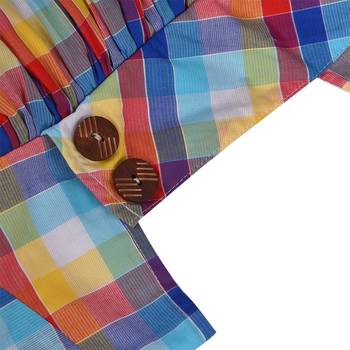 Multicolor cotton printed stitched   dress 4