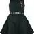 Green satin printed stitched   dress