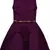 Purple satin printed stitched   dress
