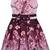 Pink satin printed stitched   dress