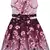 Pink satin printed stitched   dress