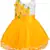 Yellow cotton printed stitched   dress